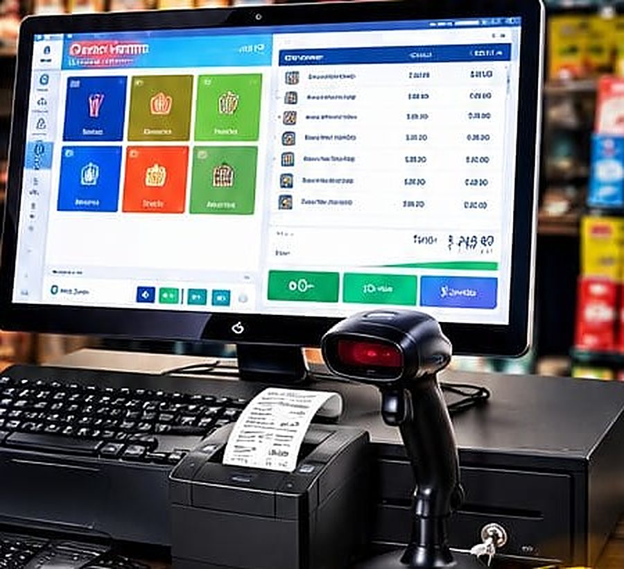 Kit de punto de venta con computadora, monitor, lector de códigos, impresora térmica y caja de dinero